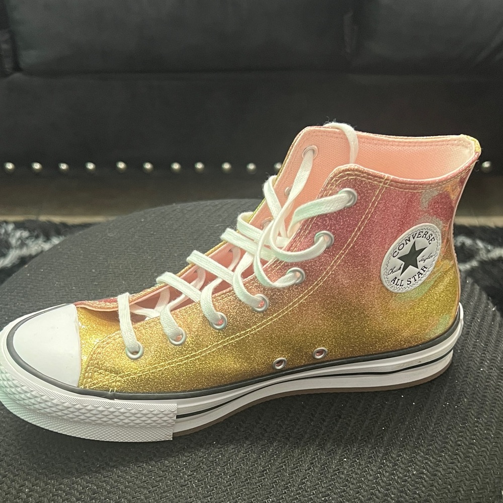 Converse All Star Pink and Yellow High-Tops